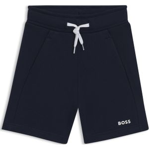 BOSS Kidswear - Katoenmix Fleece Shorts - Met Logoprint