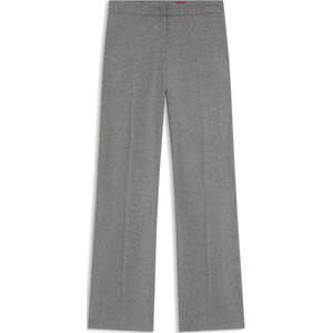 Regular-fit broek van gemêleerd stretchflanel