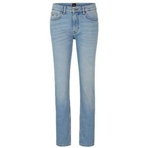 Slim-fit jeans van comfortabel felblauw stretchdenim