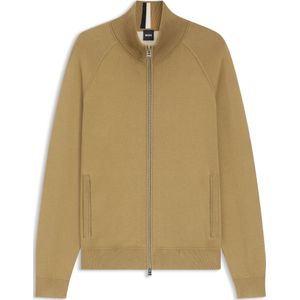 Vest met rits van katoen en scheerwol