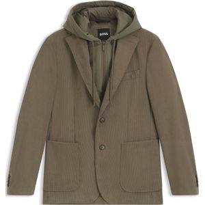 BOSS - Slim-fit Colbert - Met Geïntegreerde Hoodie - Corduroy