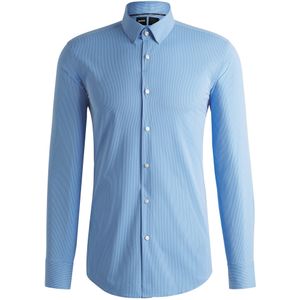 BOSS - Slim-fit Overhemd - Gestreept - Hoogwaardig Stretchmateriaal