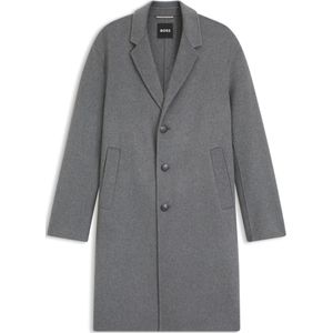 Relaxed-fit mantel van een gemêleerde wolmix