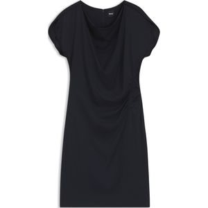 Jurk met gedrapeerde halslijn en plooitjes