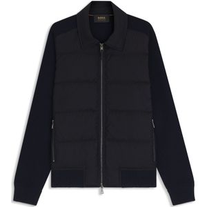 Hybride jas met vulling van ganzendons en veren