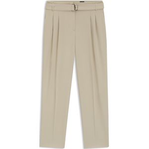 Regular-fit kortere broek van kreukbestendige crêpe