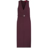 Jurk met V-hals en gespdetail