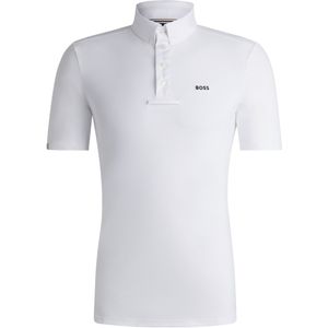 Wedstrijdshirt voor ruiters van stretchpiqué