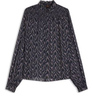 Regular-fit blouse van crêpe georgette met print