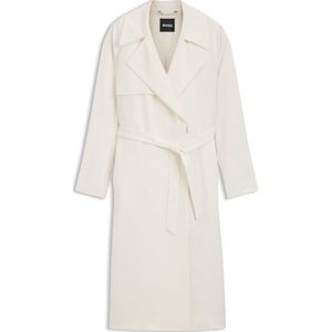 Trenchcoat met stoffen riem