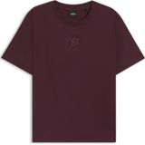 BOSS - T-shirt - Gemerceriseerde Katoen - Met Double B-monogram - Met Strassteentjes