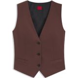 Regular fit gilet met viscose, model 'AUMARA-2'