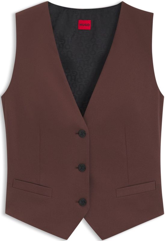 Regular-fit gilet van stretchmateriaal