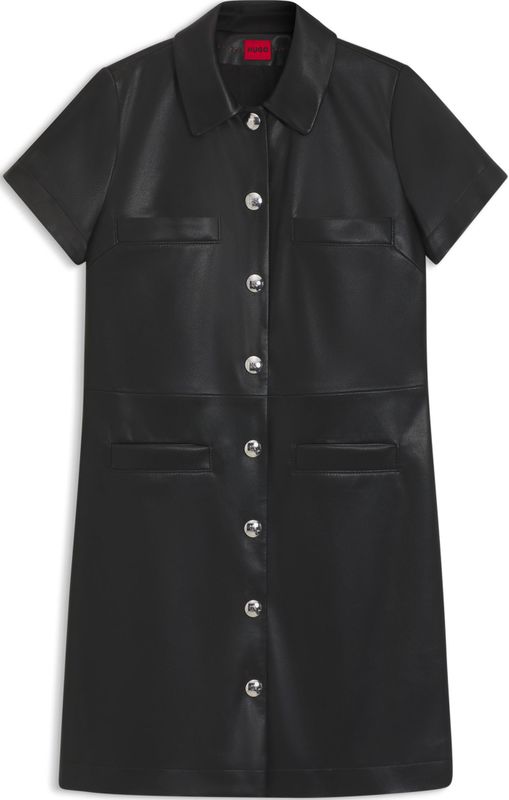 Hugo - Kalindana 1 - Jurk - Synthetisch Gecoat Materiaal - Regular Fit