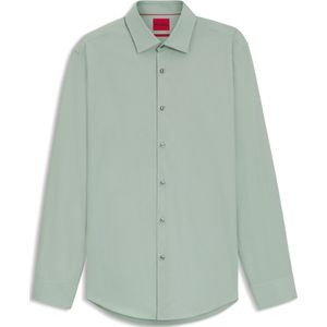 Slim-fit overhemd in een popeline van gemakkelijk te strijken katoen