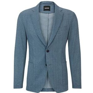 Slim-fit colbert van kreukbestendige mesh