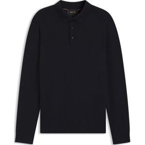 Gebreide polo van wol, zijde en kasjmier