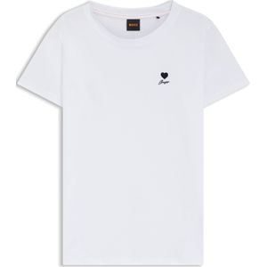 BOSS - T-shirt - Katoenen Jersey - Artwork op de Borst