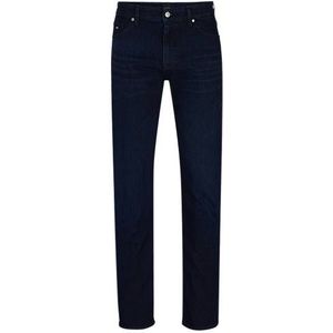 Regular-fit jeans van kasjmierachtig donkerblauw denim
