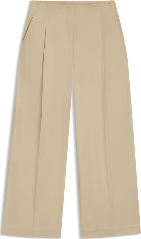 Relaxed-fit broek met hoge taille van stretchkatoen