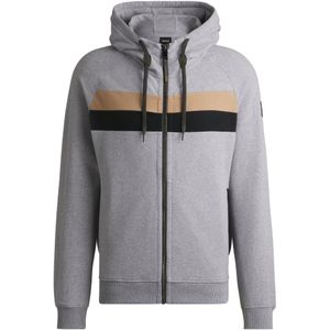 Hoodie voor ruiters van Italiaanse stretchkatoen met ritssluiting
