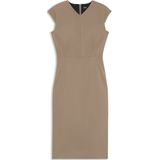 BOSS - Slim-fit Jurk - Stretchmateriaal - Met Kapmouwen