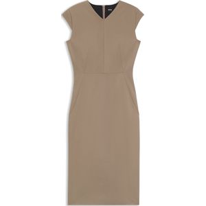 BOSS - Slim-fit Jurk - Stretchmateriaal - Met Kapmouwen