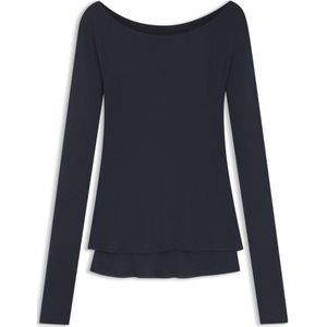 Dubbellaagse jersey top van doorschijnende jersey