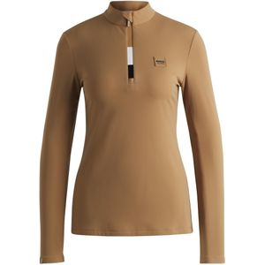 Slim-fit trainingsshirt van superelastisch materiaal voor ruiters