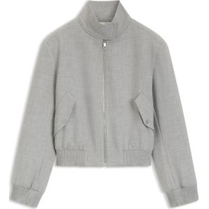 Regular-fit bomberjack van gemêleerd stretchtwill