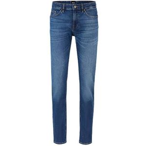 Slim-fit jeans van blauw comfortabel stretchdenim