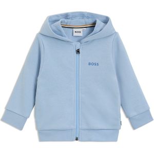 BOSS Kidswear - Hoodie - Fleece - Contrasterende Logoprint - Zakken Opzij