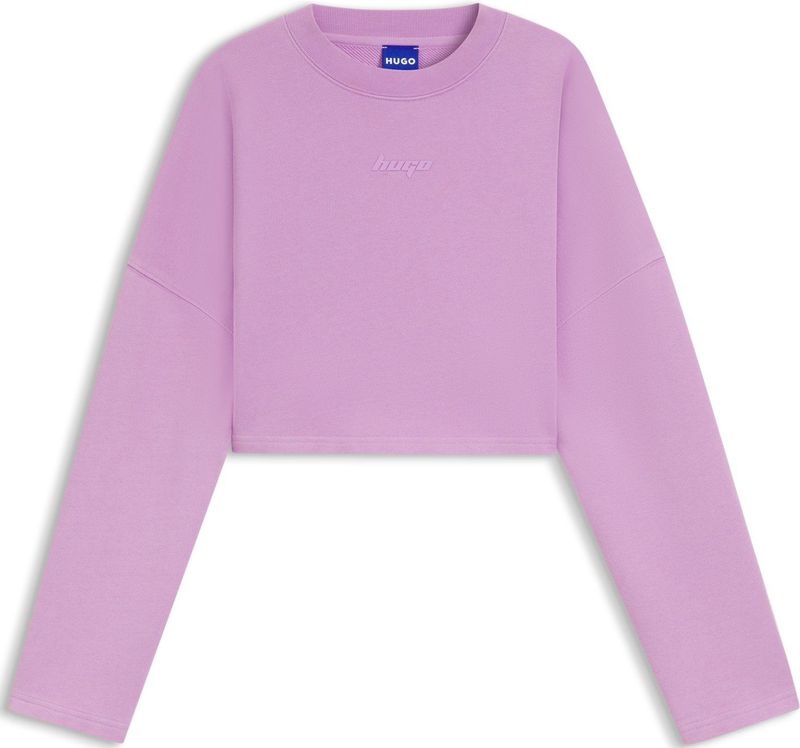 HUGO - Katoenen Sweater - Kort Model - Met Logoprint