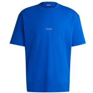 T-shirt van katoenen jersey met contourlogo