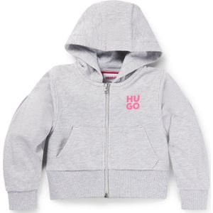 Kinderhoodie van een katoenmix met rits en logoprints