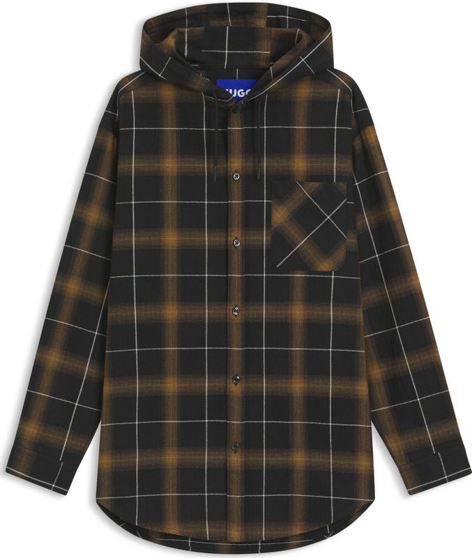 Hugo Blue - EBHOOD - Overhemdjack - Geruit - Oversized - Katoen