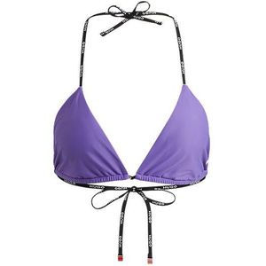 Triangelbikinitop met logobandjes en -detail