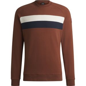 Sweatshirt van stretchkatoen met blokstrepen, voor de ruitersport