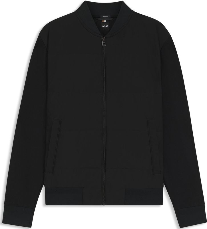 BOSS - Sweatshirt - Katoenmix - Gewatteerde Voorkant - Ritssluiting