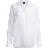 BOSS - Blouse - Wit - Linnen - Duurzaam Gemaakt