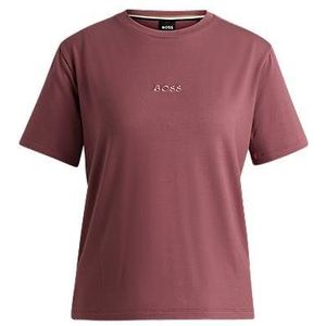 Regular-fit T-shirt van stretchjersey met logostiksel