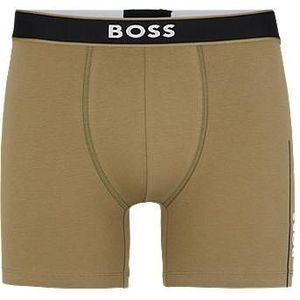 Boxershort van stretchkatoen met strepen en logo