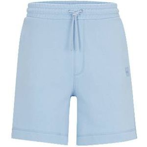 Regular-fit shorts van katoenen badstof met logopatch