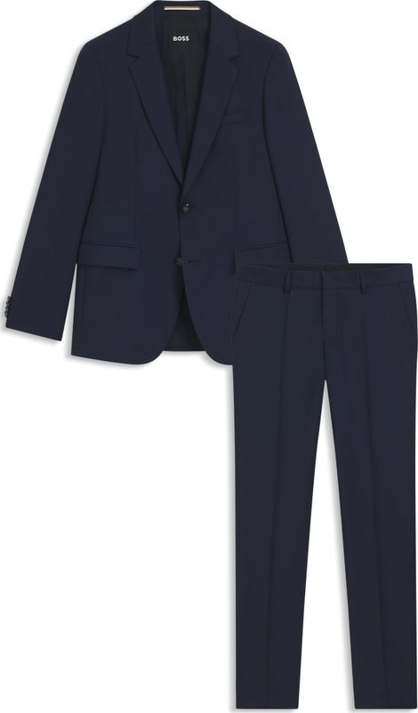 Hugo, Heren, Pakken, Blauw, Maat: S Wol,