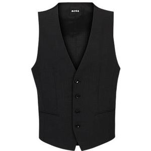 Slim-fit gilet van scheerwol met stretch