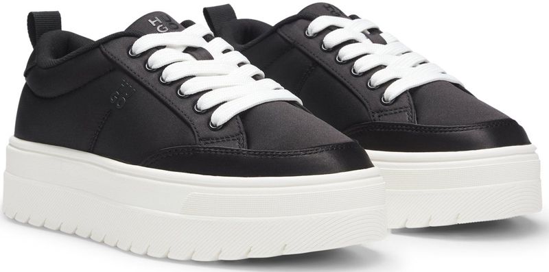 Hugo - Lyssa - Sneakers - Met Satijneffect - Platform Rubberen Buitenzoal