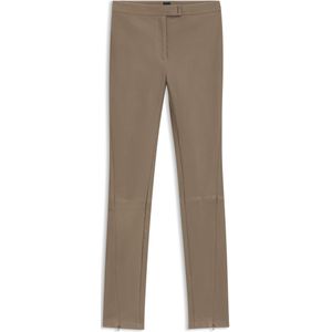 Leren legging met haaksluiting met logo