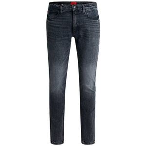 Extra slim-fit jeans van donkerblauw stretchdenim