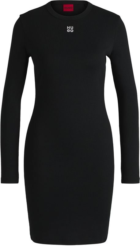 Hugo - Nemalia 1 - Korte Jurk - Zwart - Hoogwaardig Materiaal