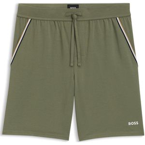 Pyjamashort van stretchkatoen met biesjes